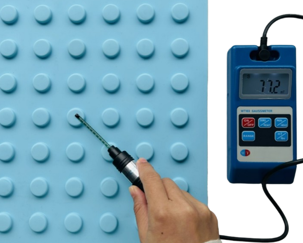 Test the magnetic force of the magnet mat