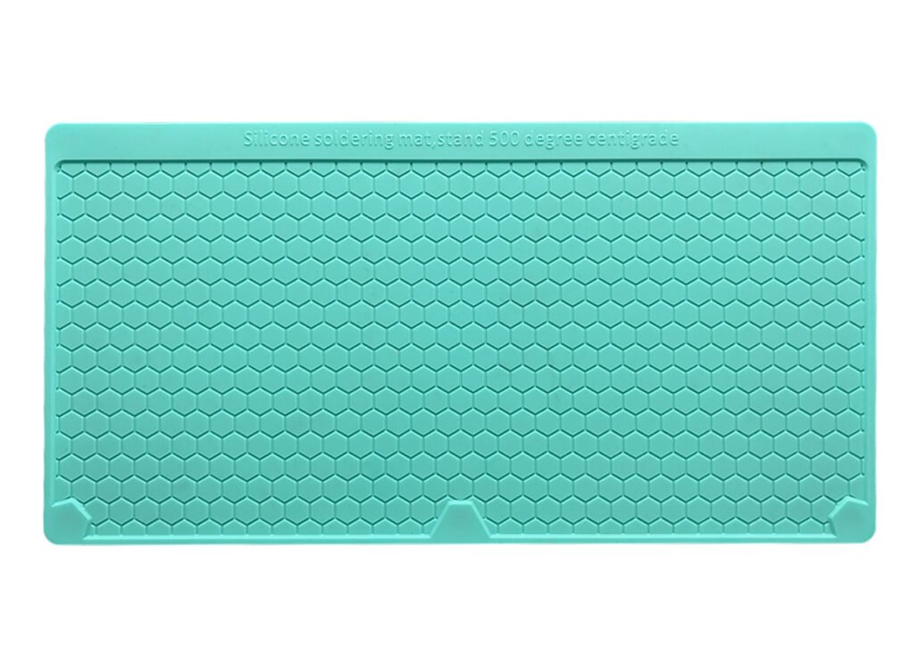 blue soldering mat