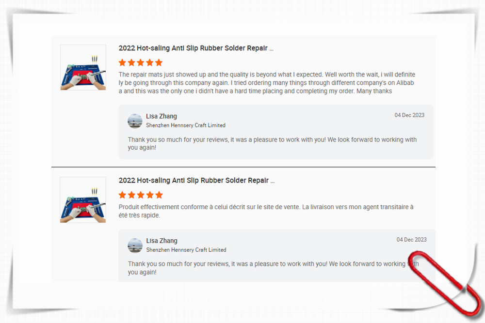 Praise about the soldering mat