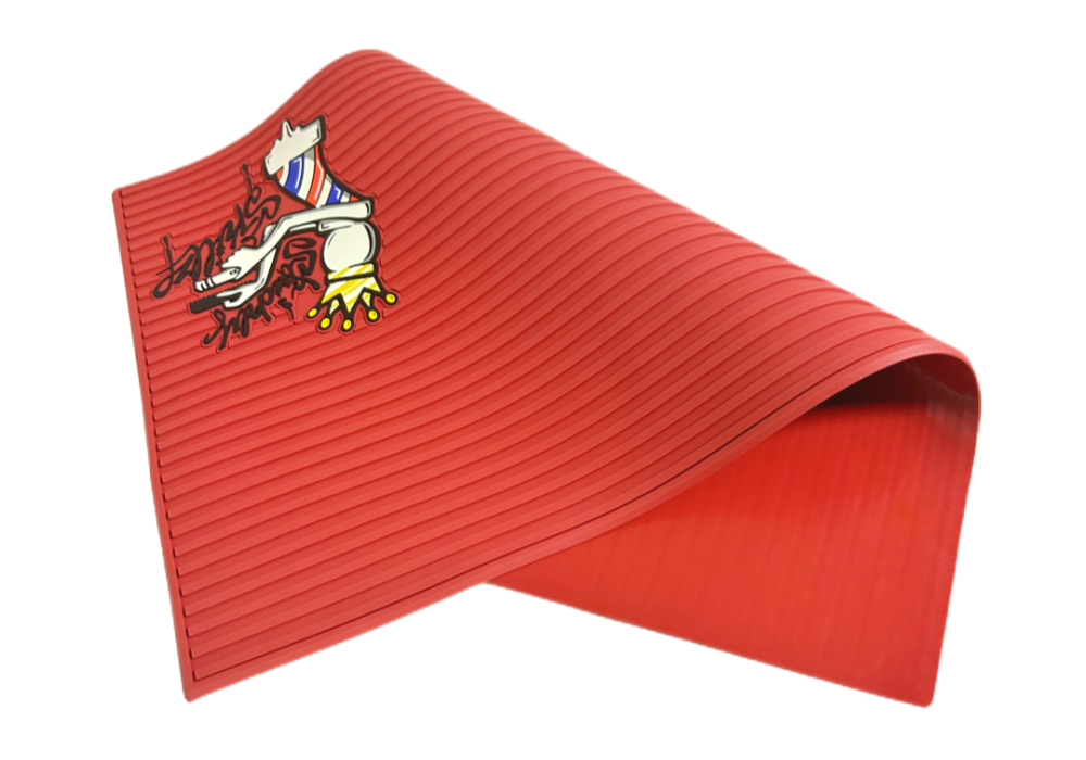 red barber mats