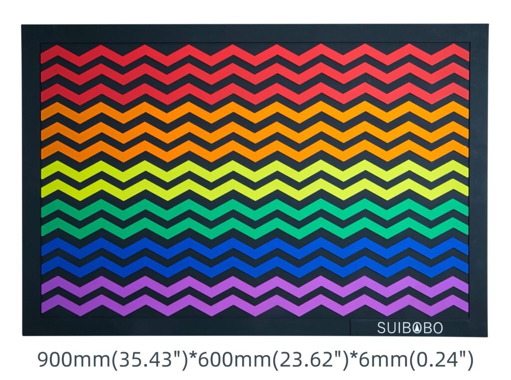 The size of the rainbow floor mat