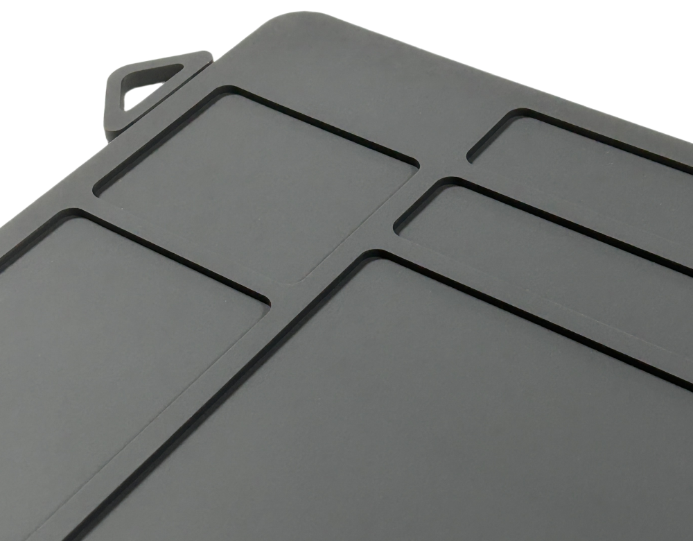 gun cleaning mat storage area