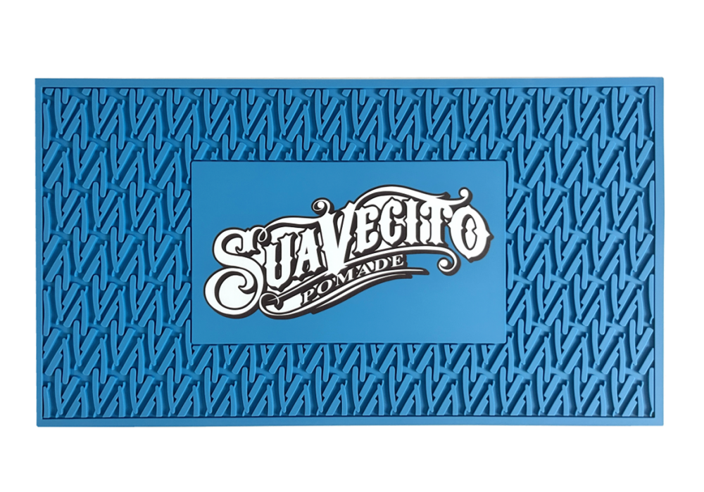 barber mat with logos