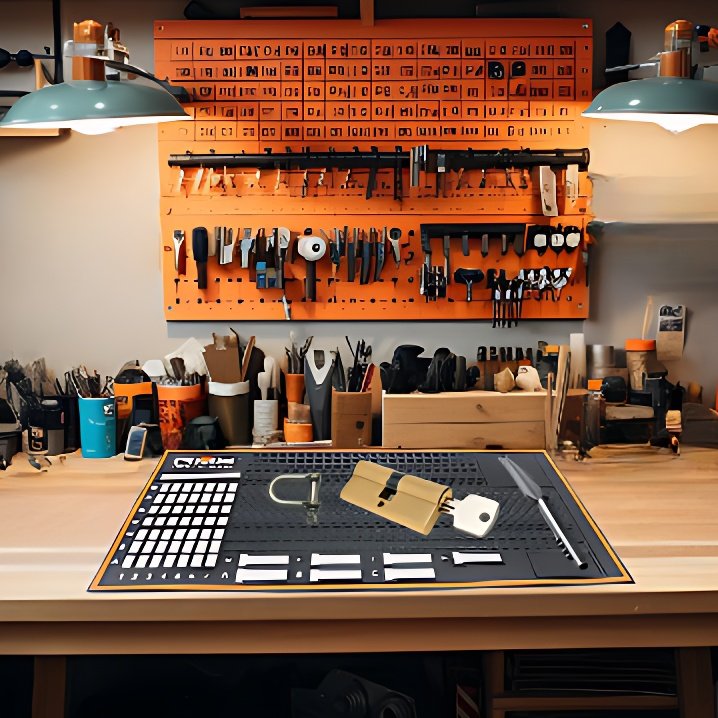 tidy locksmiths mat desk