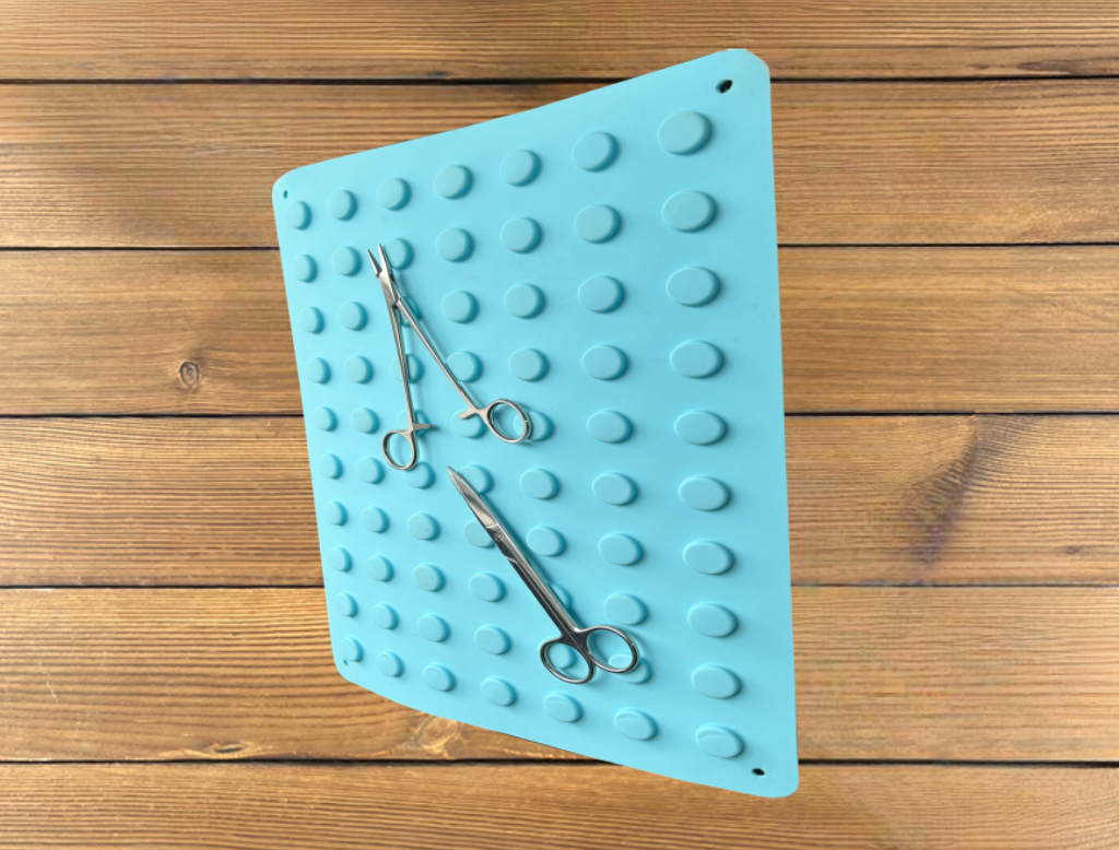 magnet mats on the workbench