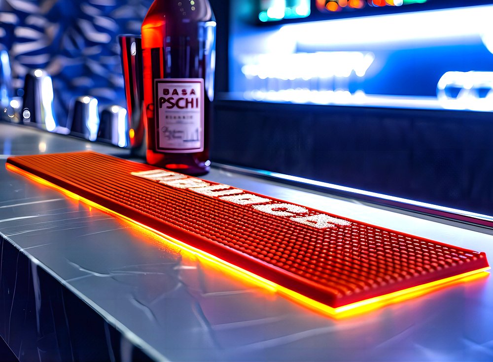 bar runner mat on the bar