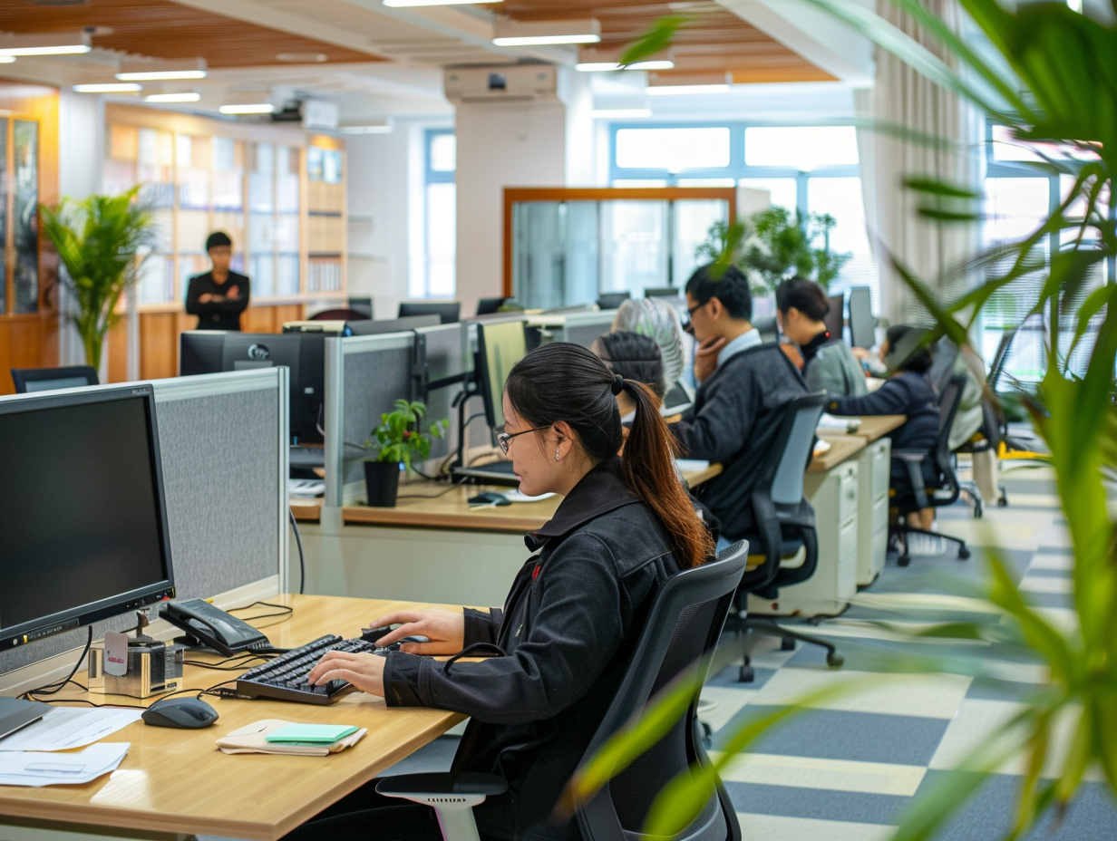 bright and morden office area