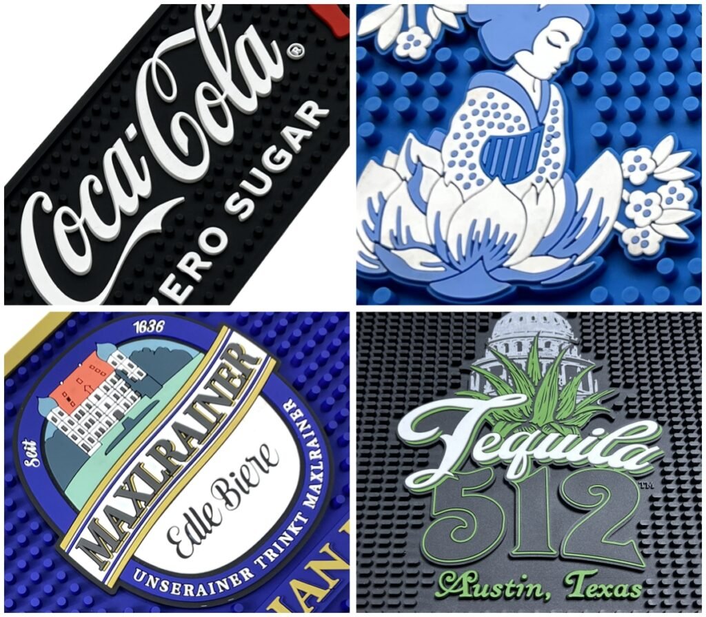 customized bar mat logo